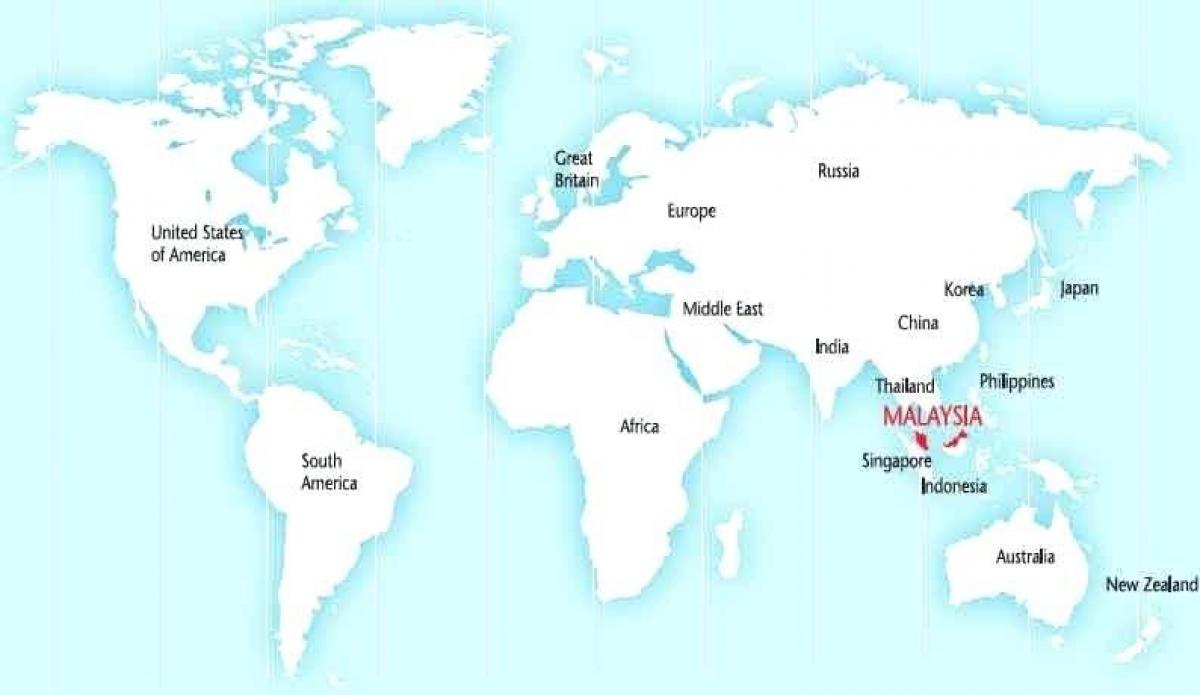wêreld kaart wat maleisië