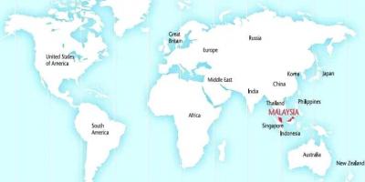 Wêreld kaart wat maleisië