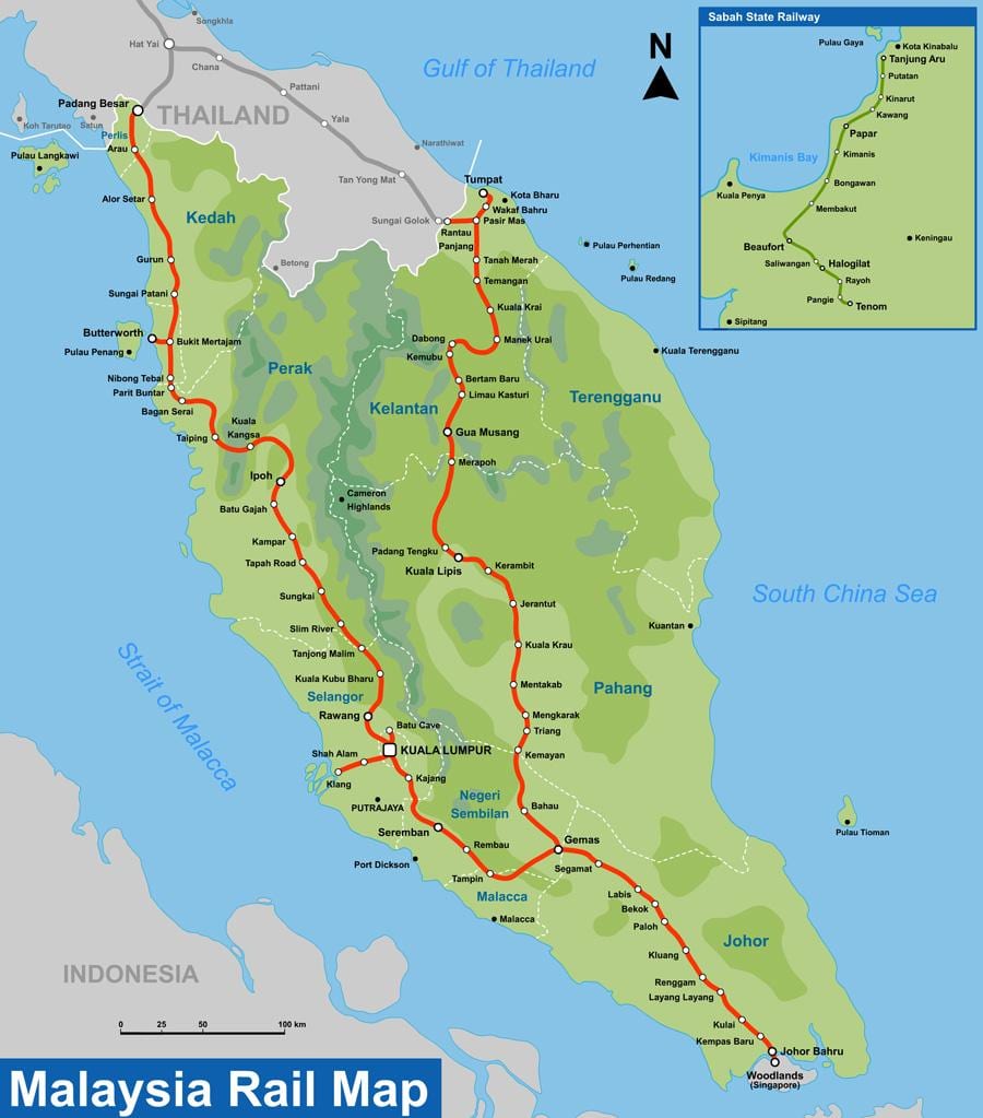 ktm roete kaart maleisië