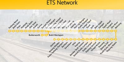 Kaart van die ets roete kaart maleisië