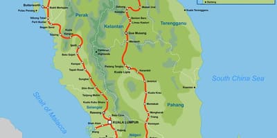 Ktm roete kaart maleisië