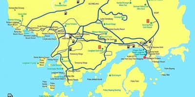 Kaart van maleisië en langkawi