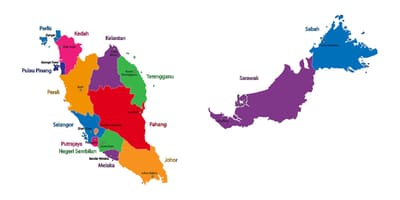 Kaart van maleisië kaart prentjie