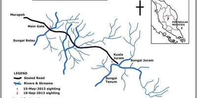 Kaart maleisië rivier