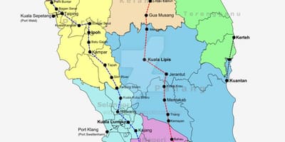Trein kaart van maleisië