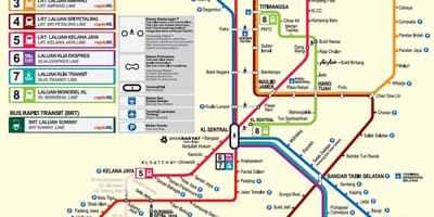 Maleisië mrt kaart 2016