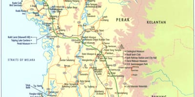 Kaart van die perak staat maleisië